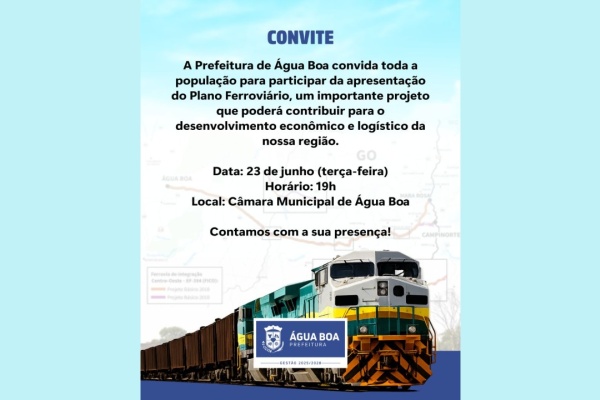 Prefeitura apresentará o Plano Ferroviário