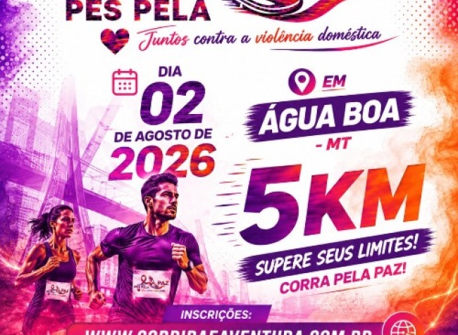 Água Boa se prepara para a 2ª Corrida Pés pela Paz: Esporte em nome da conscientização!