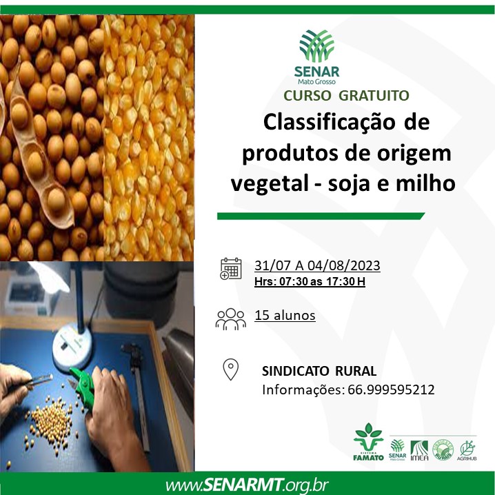 Curso de classificação de produtos de origem vegetal
