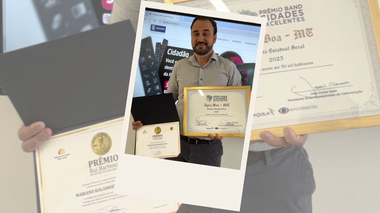 Água Boa tem reconhecimento de excelência na gestão com prêmio do TCE e indicação no “Cidades Excelentes”