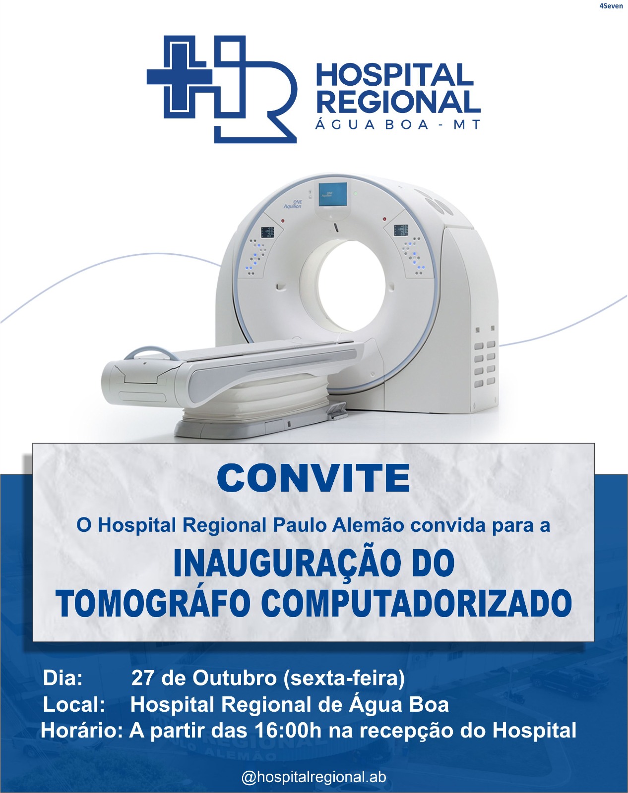 Tomógrafo computadorizado será inaugurado hoje