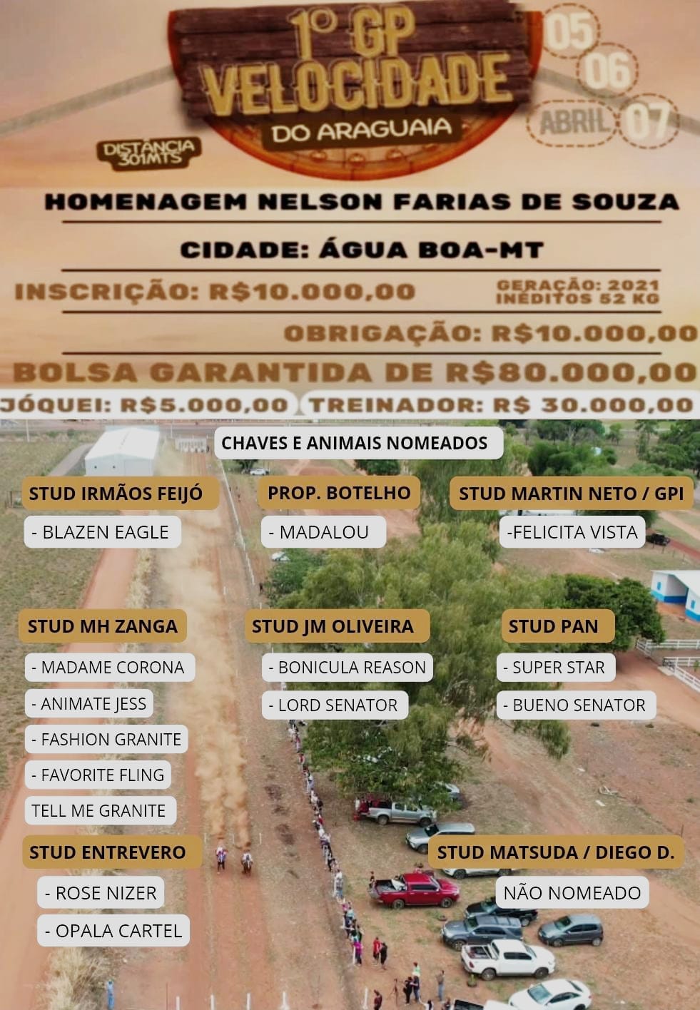 1º GP de Velocidade do Araguaia Nelson Farias de Souza: Line Reason é o grande campeão!