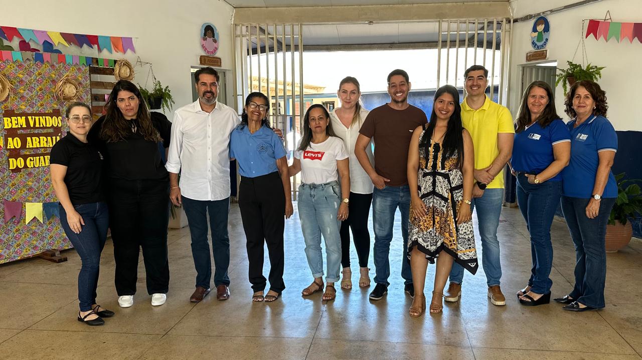 Escola Guarujá recebe visita de representantes da Secretaria Municipal de Educação de Canarana