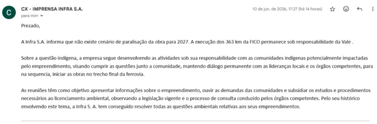 infra responde fico