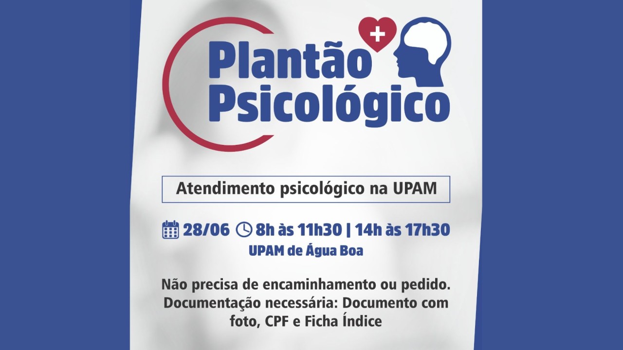 Plantão Psicológico oferecerá acolhimento e escuta gratuita no próximo domingo