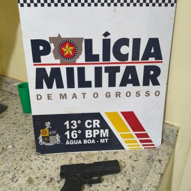 PM localiza simulacro de pistola Glock com suspeito no Bairro Universitário